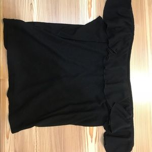 Black off the shoulder top